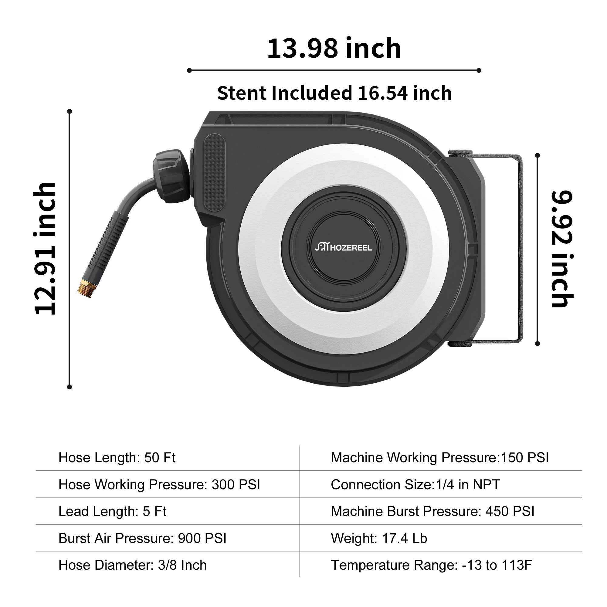 Retractable Air Compressor Hose Reel