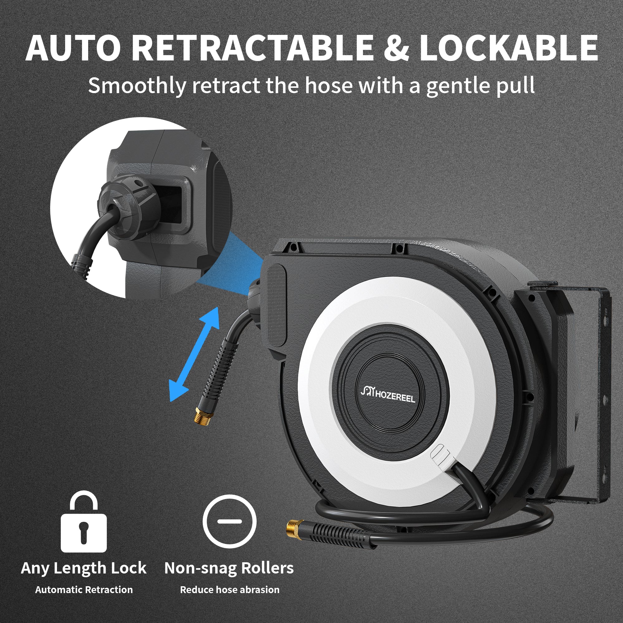 Retractable Air Compressor Hose Reel