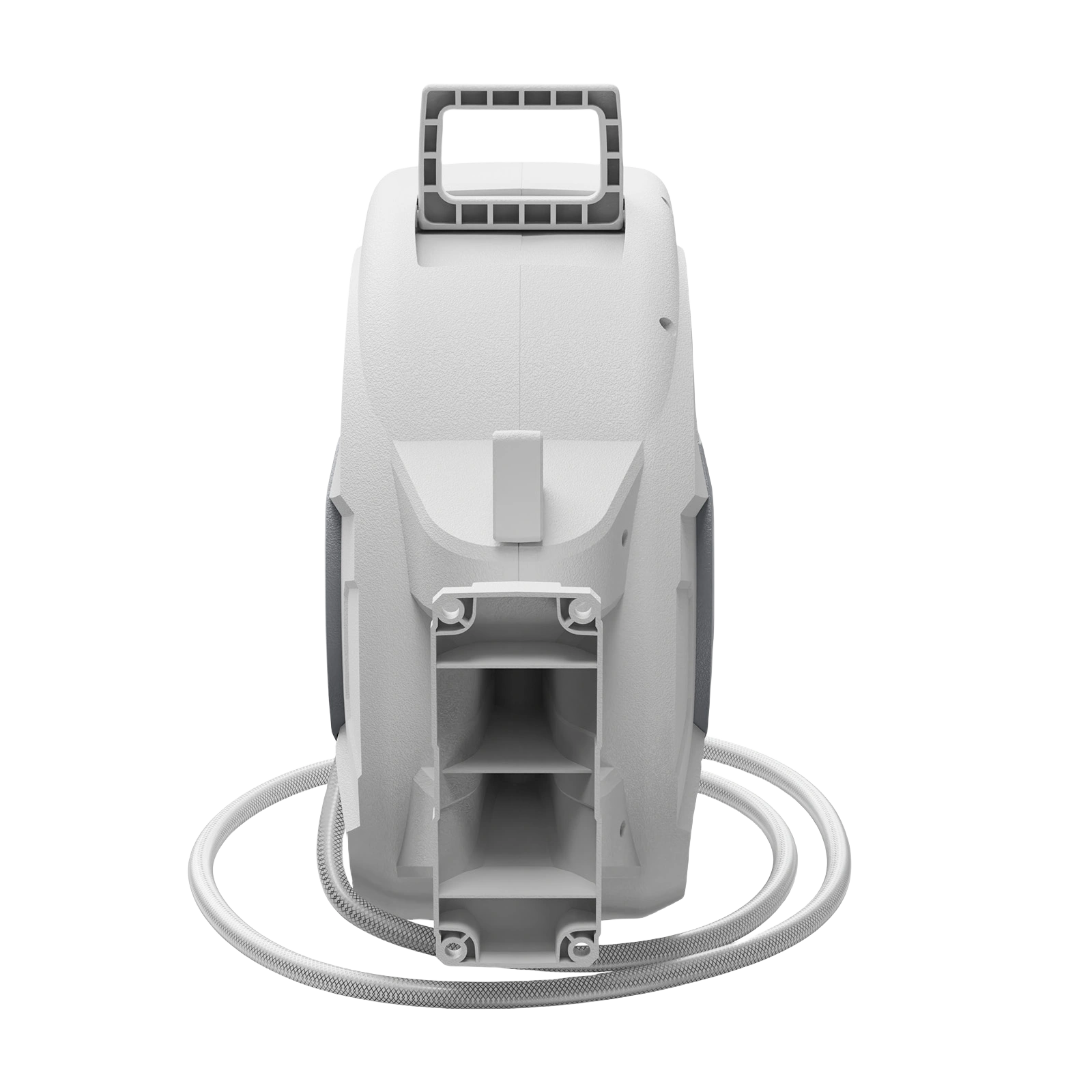 Compact 100ft Retractable Garden Hose Reel by HOZEREEL, 1/2" Hybrid Rubber Hose, Water Hose Reels Automatic Rewind Storage