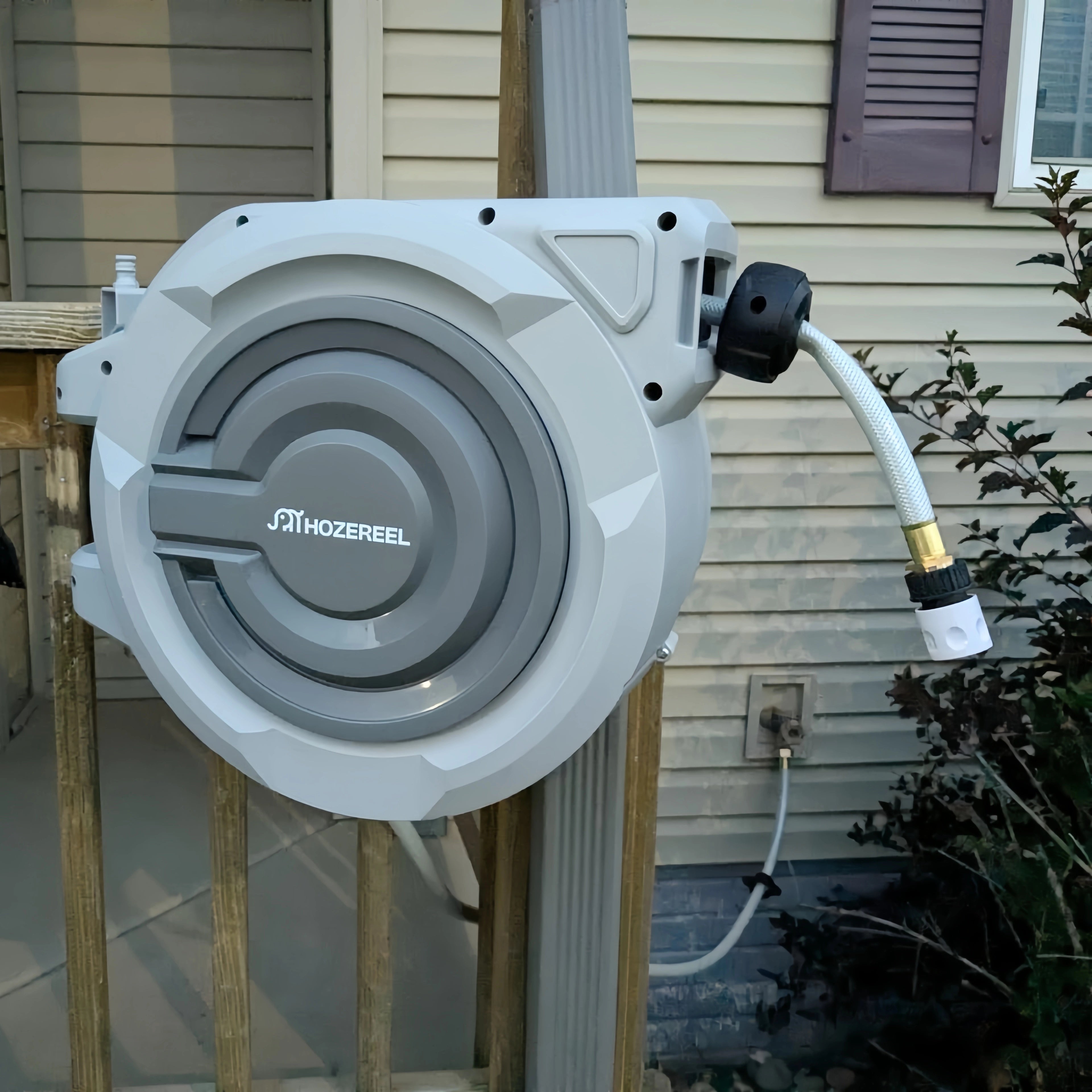 Retractable Hose Reel with Hose 66FT/100FT/110FT/150FT x 1/2”/5/8" – Garden Water Hose Reel, Mounted on Wall, Kink Proof