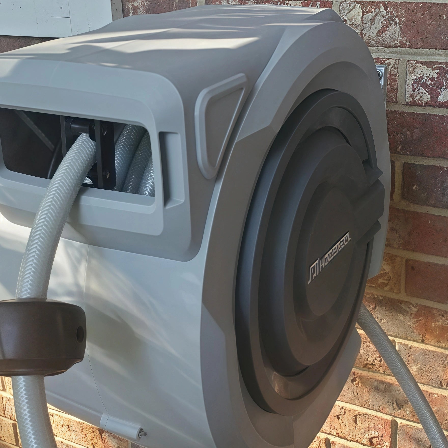 Hose Reel for Garden Hose 66FT/100FT/110FT/150FT x 1/2”/5/8" – Retractable Garden Hose & Reel, No More Kinks, Easy Grip