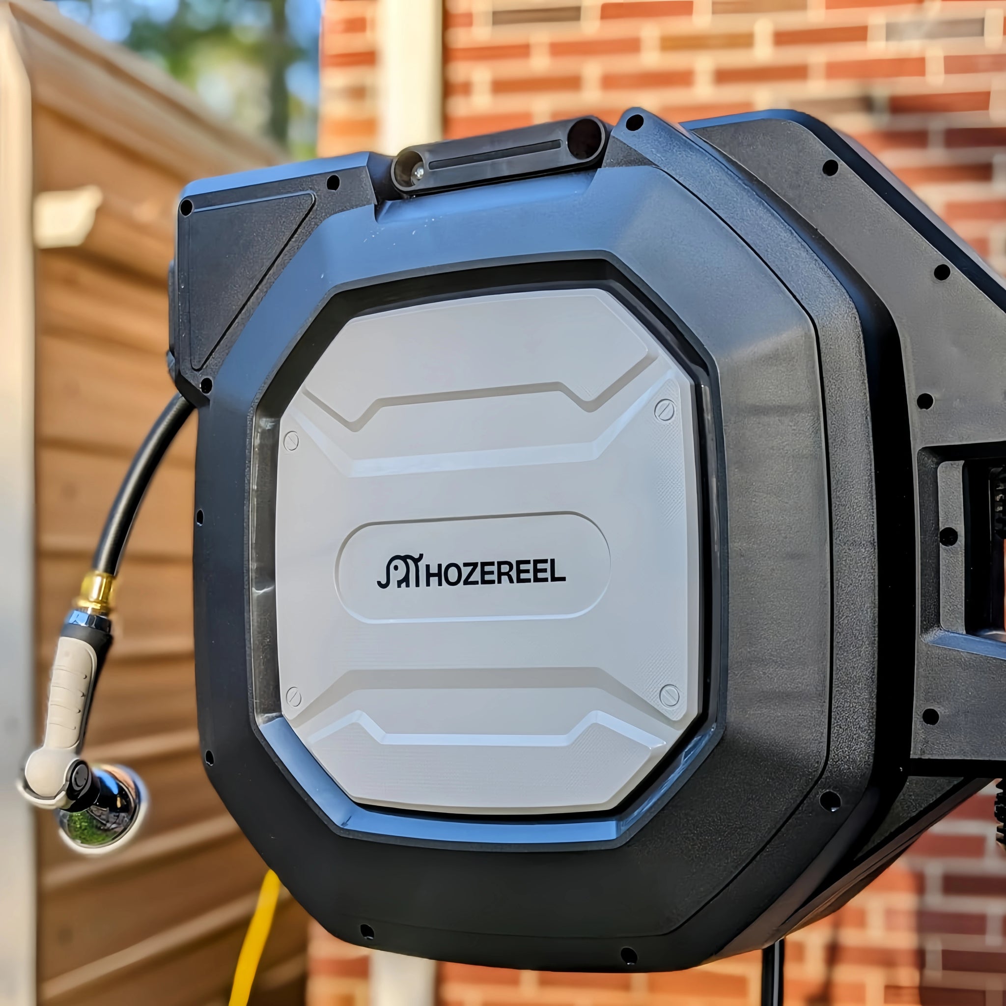 Retractable Garden Water Hose Reel, 5/8", 100 ft retractable garden hose, Retractabl. Garden Hose Reel By HOZEREEL